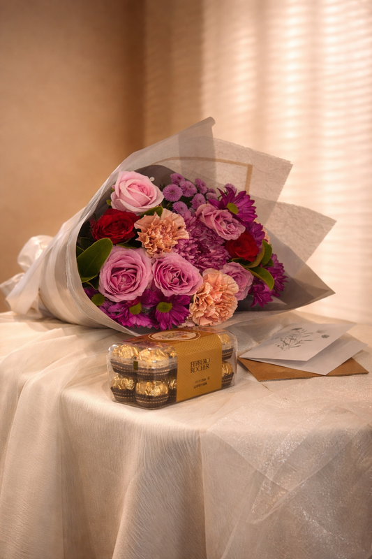 SAME NIGHT DELIVERY - Large Flower Bouquet Gift Bundle